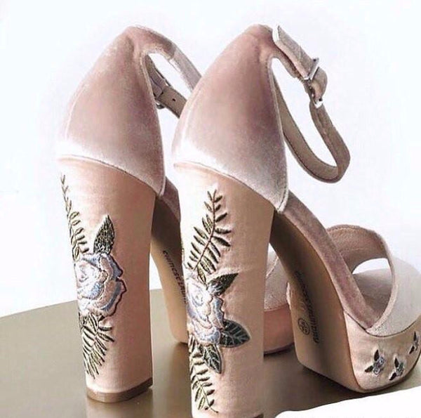 The Embroidered High Heels Shoes