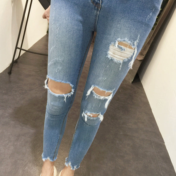 The ripped Holes Harem Pants Jeans