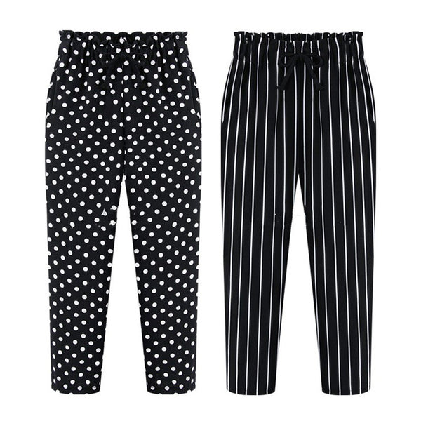 The Casual Harem Pants  Black Stripe