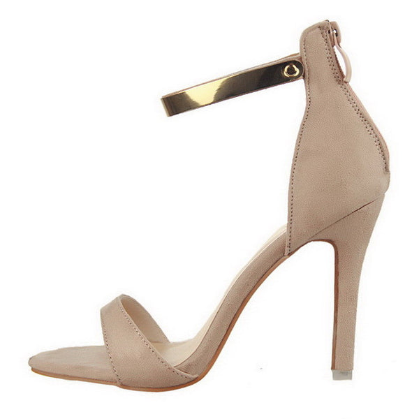 The Nude Suede High Heels