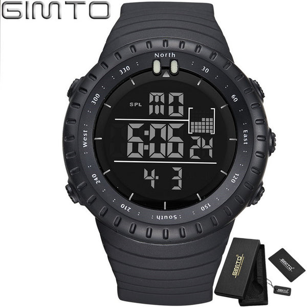 The Shock Watches GIMTO Led Digital Watch Men Waterproof Silicone Military Outdoor Sports Male Clock relogio