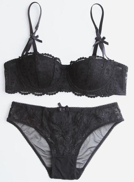 The Floral Lace Demi Underwear