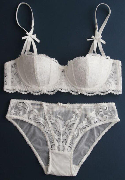 The Floral Lace Demi Underwear