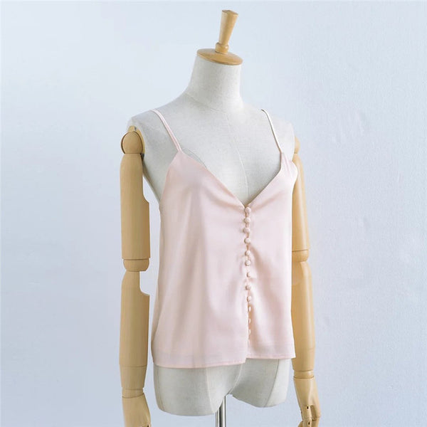 The v neck Satin camisole tank top