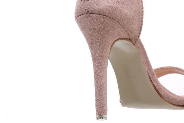 The Nude Suede High Heels