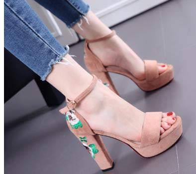 The Embroidered High Heels Shoes