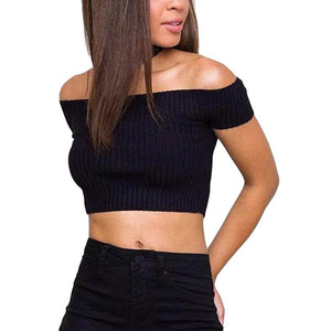 The Femme Off Shoulder Crop Tops