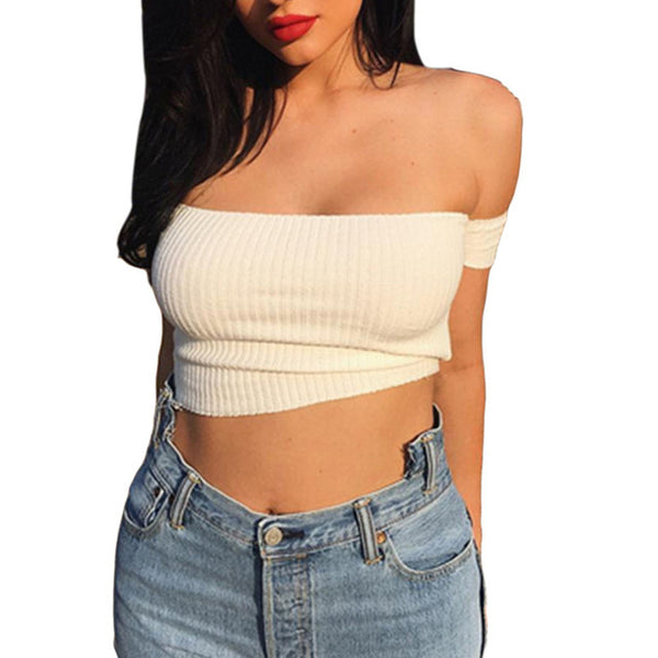 The Femme Off Shoulder Crop Tops