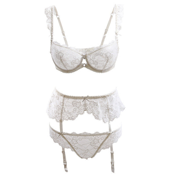 The embroidery underwear bra set