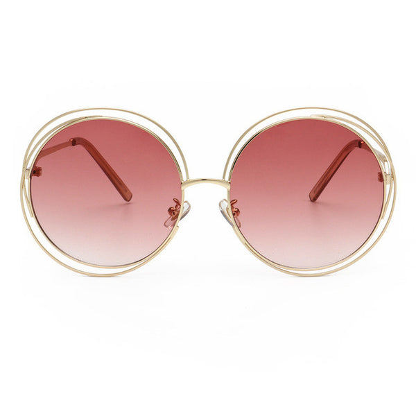 The Oversize Unique Round Wire Sun Glasses