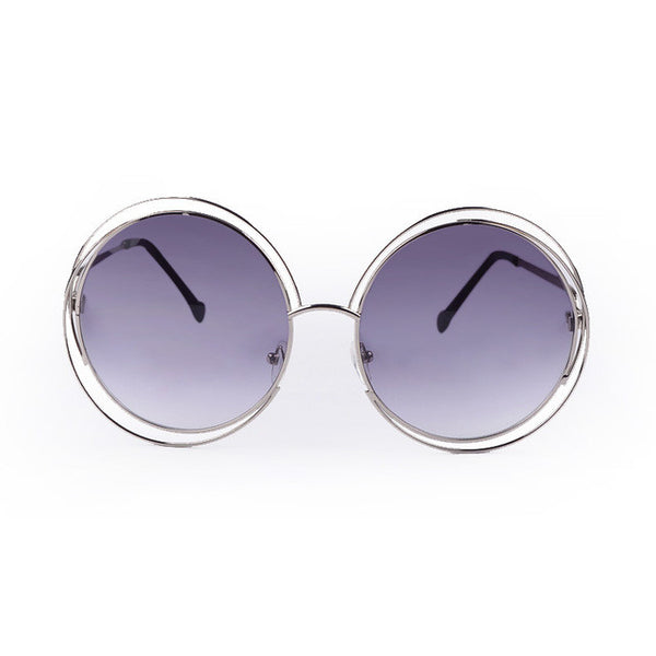 The Oversize Unique Round Wire Sun Glasses