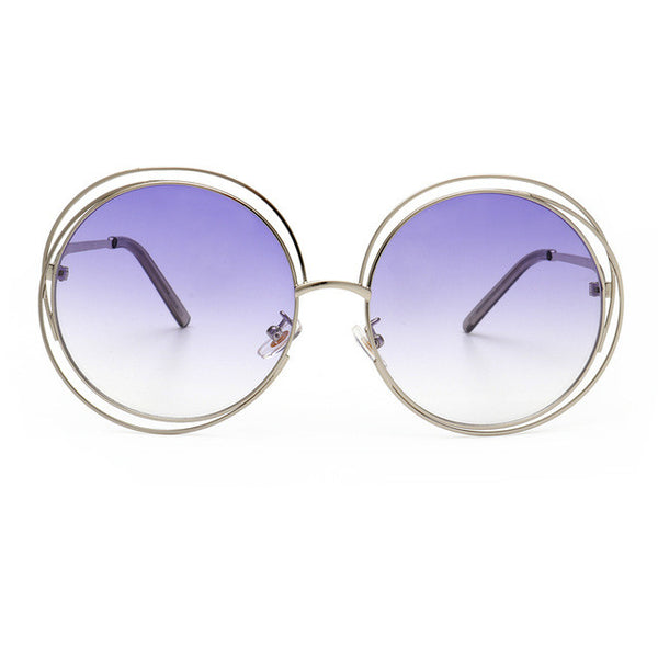 The Oversize Unique Round Wire Sun Glasses