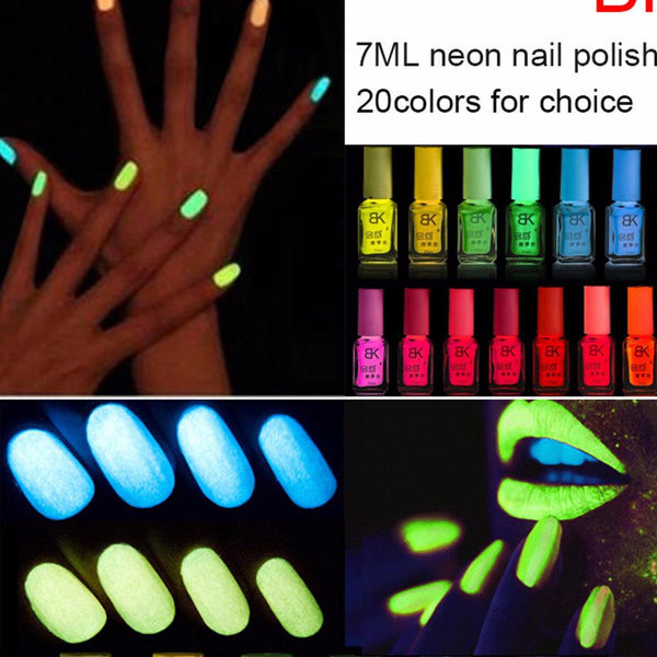 The 1pcs 20colors candy luminous paint nail polish