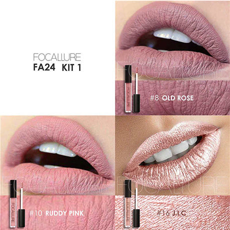 The 3Pcs/kit Lipgloss Long-lasting Lip Colors Makeup