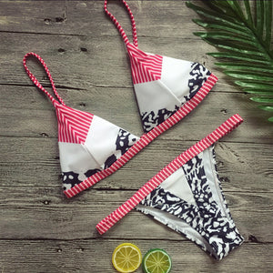 The Bandeau Striped Swimming