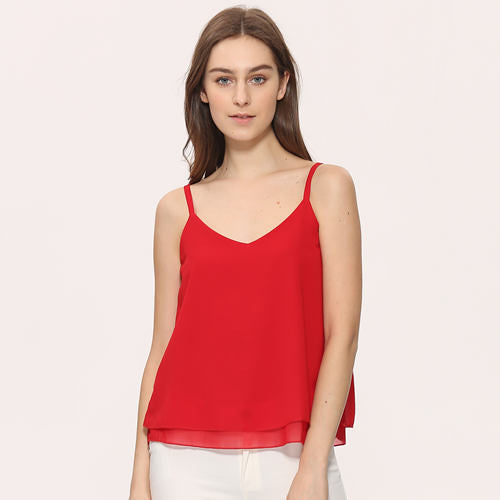 The Sleeveless Shirt Sexy V-neck