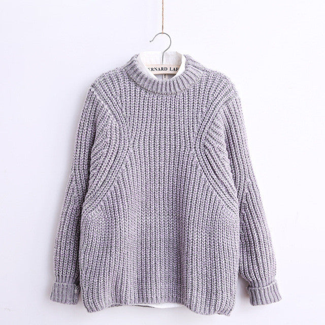 The twist wool knitted pullovers sweater