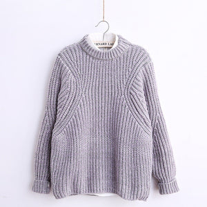 The twist wool knitted pullovers sweater