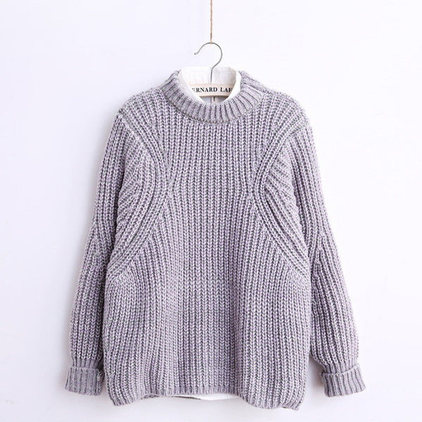 The twist wool knitted pullovers sweater