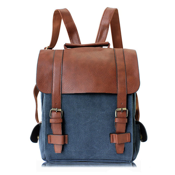 The leather brown bts backpack.