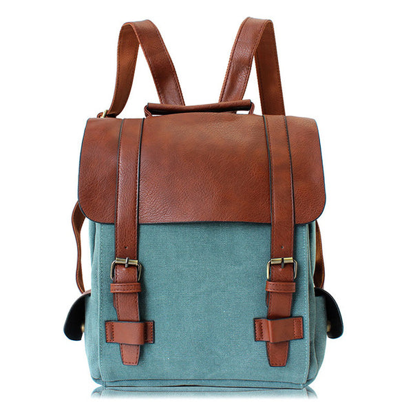 The leather brown bts backpack.