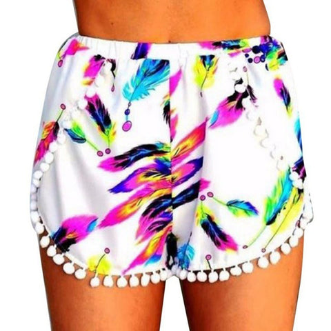 The Summer Women High Waist Floral Shorts