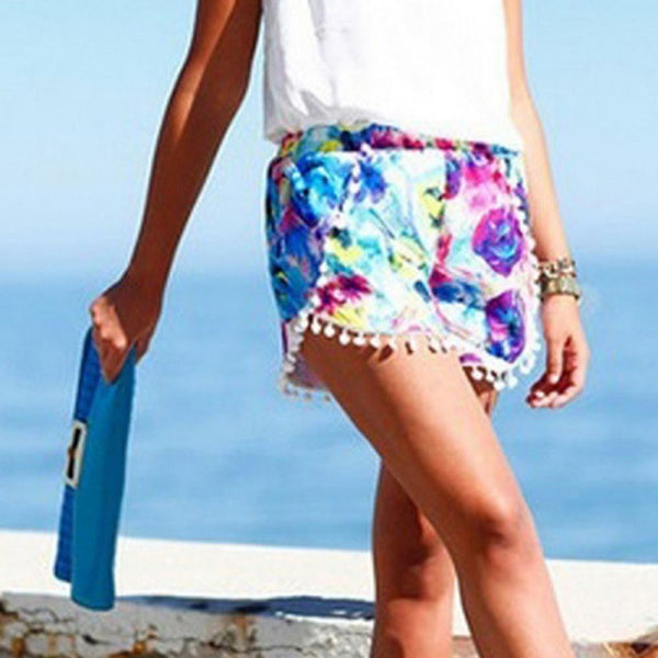 The Summer Women High Waist Floral Shorts