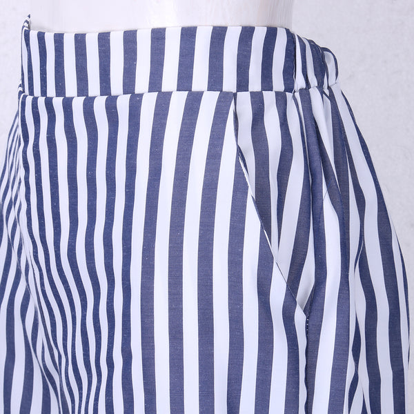 The high Waist striped Trousers